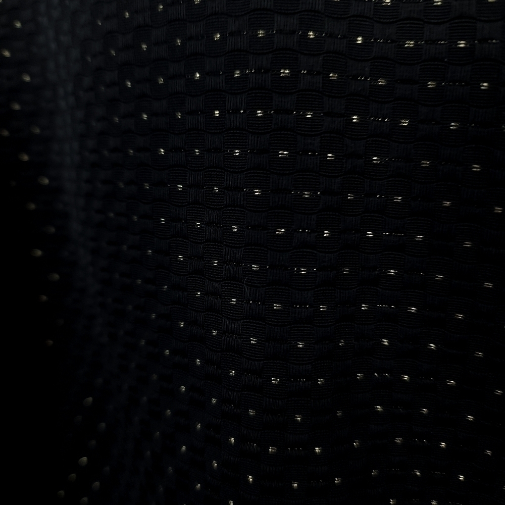 Madewell faux leather trim gold micro polka dot fit and flare dress size 6 - Picture 7 of 7